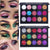 Waterproof Glitter Eyeshadow Palette 15 Colors