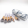 Factory direct sale marble pattern makeup brush 10 big small makeup brush beauty makeup tool make-up brush bag